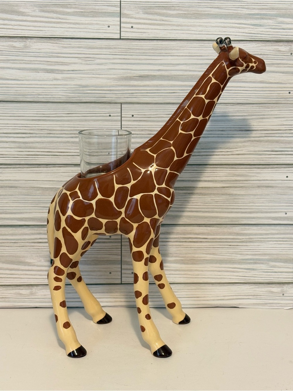 Vintage PartyLite Giraffe Candle Holder African Inspiration Safari Ceramic P9620 - Picture 4 of 10